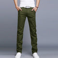 Fashion Men Business Casual Pants Cotton Slim Straight Trousers Spring Summer Long Pants