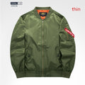 2017 High quality Thick and thin Army Green Military motorcycle aviator pilot Air men bomber jacket