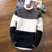 2019 Fall Men's Casual Full Sweater ,Fashion Couple Striped Round Neck Pullovers Sweater , Men and Girl Can Wear Sweaters