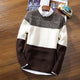 2019 Fall Men's Casual Full Sweater ,Fashion Couple Striped Round Neck Pullovers Sweater , Men and Girl Can Wear Sweaters