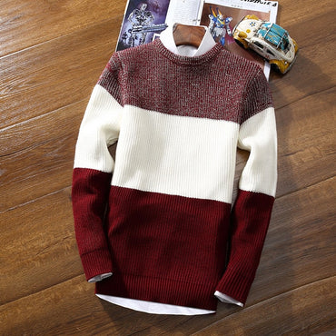 2019 Fall Men's Casual Full Sweater ,Fashion Couple Striped Round Neck Pullovers Sweater , Men and Girl Can Wear Sweaters