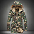 Camouflage Down Parkas Jackets  2018 Men's Parka Hooded Coat Male Fur Collar Parkas Winter Jacket Men Military Down Overcoat