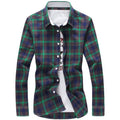 5XL Plaid Shirts Men Checkered Shirt Brand 2018 New Fashion Button Down Long Sleeve Casual Shirts Plus Size