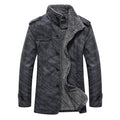 Men's Winter Jacket Men PU Leather Motorcycle Warm Jackets Plus velvet Windbreaker Male Casual Long Coat Men Park male