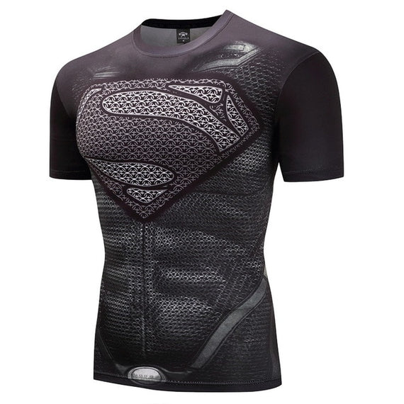 black panther Fitness Bodybuilding Compression Shirt Men Anime Rashgarda rashguard MMA 3D Superman Punisher T Shirt Crossfit