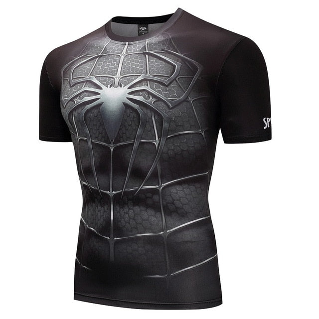 black panther Fitness Bodybuilding Compression Shirt Men Anime Rashgarda rashguard MMA 3D Superman Punisher T Shirt Crossfit