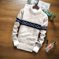 2019 O-Neck Sweaters Knitted Long Sleeve Men Sweater Mens Thickening Keep Warm Bottoming Sweaters Pullover XXL