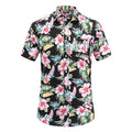 2018 Fashion Regular Fit Mens Cotton Short Sleeve Hawaiian Shirt Summer Casual Floral Shirts Men Plus Size S-3XL Vacation Tops