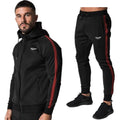 2018 New design Autumn Men Gyms Piece Sets Cotton Thick Pullover Hoodies + Pants Sportwear Suit Male Plus Velvet brand Hoodies