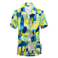 Men Shirt Summer Style Palm Tree Print Beach Hawaiian Shirt Men Casual Short Sleeve Hawaii Shirt camisa masculina Asian Size 5XL