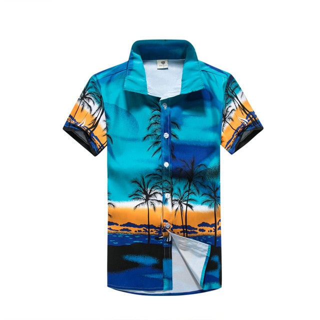 Mens Hawaii Shirt For Summer Beach Leisure Fashion Floral Tropical Seaside Hawaiian Shirts 2018 New Casual Camisas Short Sleeve