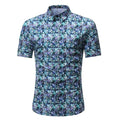 Men Shirt Summer Style Palm Tree Print Beach Hawaiian Shirt Men Casual Short Sleeve Hawaii Shirt Chemise Homme Asian Size 3XL