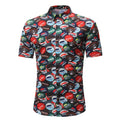 Men Shirt Summer Style Palm Tree Print Beach Hawaiian Shirt Men Casual Short Sleeve Hawaii Shirt Chemise Homme Asian Size 3XL