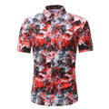 Men Shirt Summer Style Palm Tree Print Beach Hawaiian Shirt Men Casual Short Sleeve Hawaii Shirt Chemise Homme Asian Size 3XL