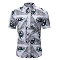 Men Shirt Summer Style Palm Tree Print Beach Hawaiian Shirt Men Casual Short Sleeve Hawaii Shirt Chemise Homme Asian Size 3XL