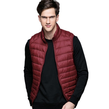 Spring Man Duck Down Vest Ultra Light Jackets Men Fashion Sleeveless Outerwear Coat Autumn Winter Coat