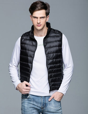 Spring Man Duck Down Vest Ultra Light Jackets Men Fashion Sleeveless Outerwear Coat Autumn Winter Coat