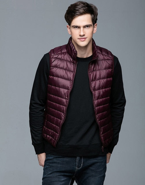 Spring Man Duck Down Vest Ultra Light Jackets Men Fashion Sleeveless Outerwear Coat Autumn Winter Coat