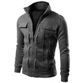 Brand 2018 Cardigan Multi Button Hoodies Men Fashion Tracksuit Male Sweatshirt  Mens Purpose Tour 4XL