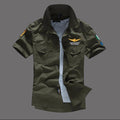 Fashion Airforce Uniform Military Short Sleeve Shirts Men's Dress Shirt  Military Uniform Shirt