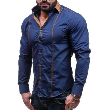 Men Shirts 2018 Brand Casual Slim Solid Long Sleeve Shirt Men Business Social White Dress Shirt Plus Size Cotton Clothes 4XL