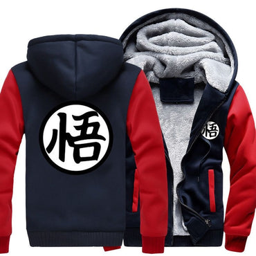 2018 Autumn Winter Jackets Anime Dragon Ball Z Sweatshirt Men Fashion Streetwear Fleece Hoody Men's Sportswear Harajuku Jacket