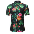 Men Shirt Summer Style Palm Tree Print Beach Hawaiian Shirt Men Casual Short Sleeve Hawaii Shirt Chemise Homme Asian Size 3XL