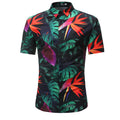 Men Shirt Summer Style Palm Tree Print Beach Hawaiian Shirt Men Casual Short Sleeve Hawaii Shirt Chemise Homme Asian Size 3XL