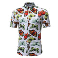 Men Shirt Summer Style Palm Tree Print Beach Hawaiian Shirt Men Casual Short Sleeve Hawaii Shirt Chemise Homme Asian Size 3XL