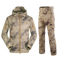 Military TAD Camouflage Tactical Suits Winter Autumn Waterproof Fleece Shark Skin Soft Shell Jacket Set Men Outwear