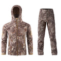 Military TAD Camouflage Tactical Suits Winter Autumn Waterproof Fleece Shark Skin Soft Shell Jacket Set Men Outwear