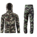 Military TAD Camouflage Tactical Suits Winter Autumn Waterproof Fleece Shark Skin Soft Shell Jacket Set Men Outwear