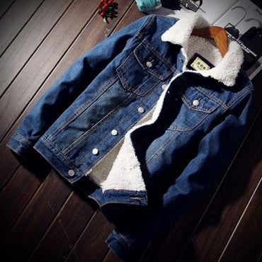 Warm Fleece Denim Jacket 2018 Winter Fashion Mens Jean Jacket Men Jacket and Coat Trendy Outwear Male Cowboy Clothes homme S-2XL