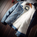 Warm Fleece Denim Jacket 2018 Winter Fashion Mens Jean Jacket Men Jacket and Coat Trendy Outwear Male Cowboy Clothes homme S-2XL