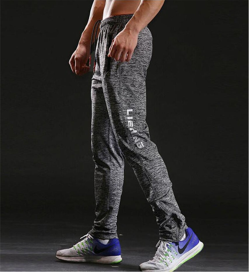 New Fitness Men Joggers Sweatpants Thin Gray Sportswear Jogger Pants Men Casual Trousers Men Gyms Bodybuilding Track Pants