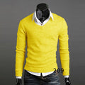 2019 Sweater Men Christmas Jumper Casual Knitted V Neck Pullover Sweaters Pull