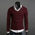 2019 Sweater Men Christmas Jumper Casual Knitted V Neck Pullover Sweaters Pull