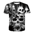 Men Summer Skull Poker Print Men Short Sleeve T-shirt 3D T Shirt Casual Breathable T-shirt Plus-size T-shirt