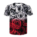 Men Summer Skull Poker Print Men Short Sleeve T-shirt 3D T Shirt Casual Breathable T-shirt Plus-size T-shirt