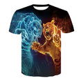 Men Summer Skull Poker Print Men Short Sleeve T-shirt 3D T Shirt Casual Breathable T-shirt Plus-size T-shirt