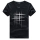 Simple creative design line cross Print cotton T Shirts Men's New Arrival Summer Style Short Sleeve Men t-shirt