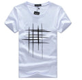 Simple creative design line cross Print cotton T Shirts Men's New Arrival Summer Style Short Sleeve Men t-shirt