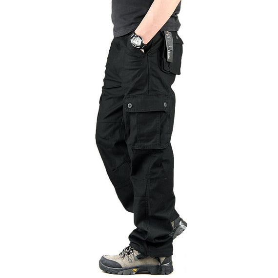 Men's Cargo Pants Casual Mens Pant Multi Pocket Military Overall Men Outdoors High Quality Long Trousers 30-44 Plus size