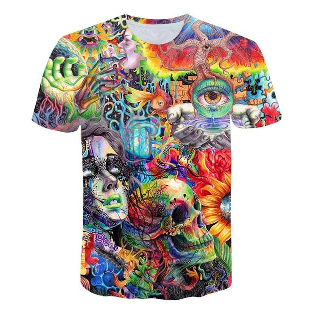 2018 new Big yards New Fashion Brand T-shirt Men/Women Summer 3d Tshirt Print angel T shirt Tops Tee