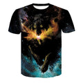 Novelty 3D men wolf t-shirt Cool wolf Printed t shirts summer 3D Short Sleeve Glow in the Dark T-shirts good quality