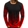 Men Camouflage Printed  Male T Shirt Bottoms Top Tee Male Hiphop Streetwear Long Sleeve Fitness Tshirts