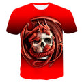 Novelty 3D men wolf t-shirt Cool wolf Printed t shirts summer 3D Short Sleeve Glow in the Dark T-shirts good quality