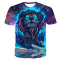 Novelty 3D men wolf t-shirt Cool wolf Printed t shirts summer 3D Short Sleeve Glow in the Dark T-shirts good quality