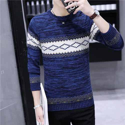 Men's fashion autumn / winter sweater Casual Striped Men O-Neck Pullovers Knitted Male  Long Sleeve 2018 Mens Sweaters Knitwear