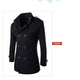 Autumn men dust coat woolen overcoat slim fit outwear 2 colors M-5XL